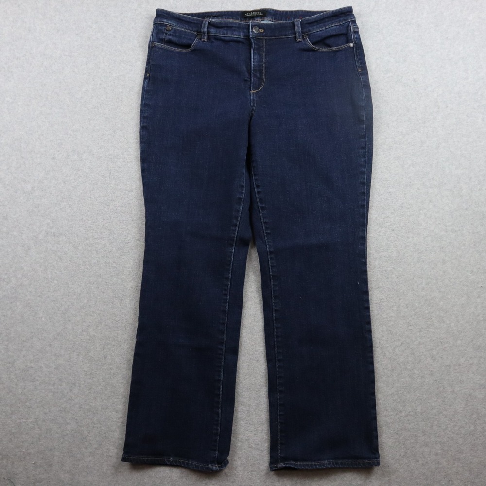 Talbots Jeans Womens 16P Petite Curvy Bootcut Flawless Five-Pocket Denim Blue